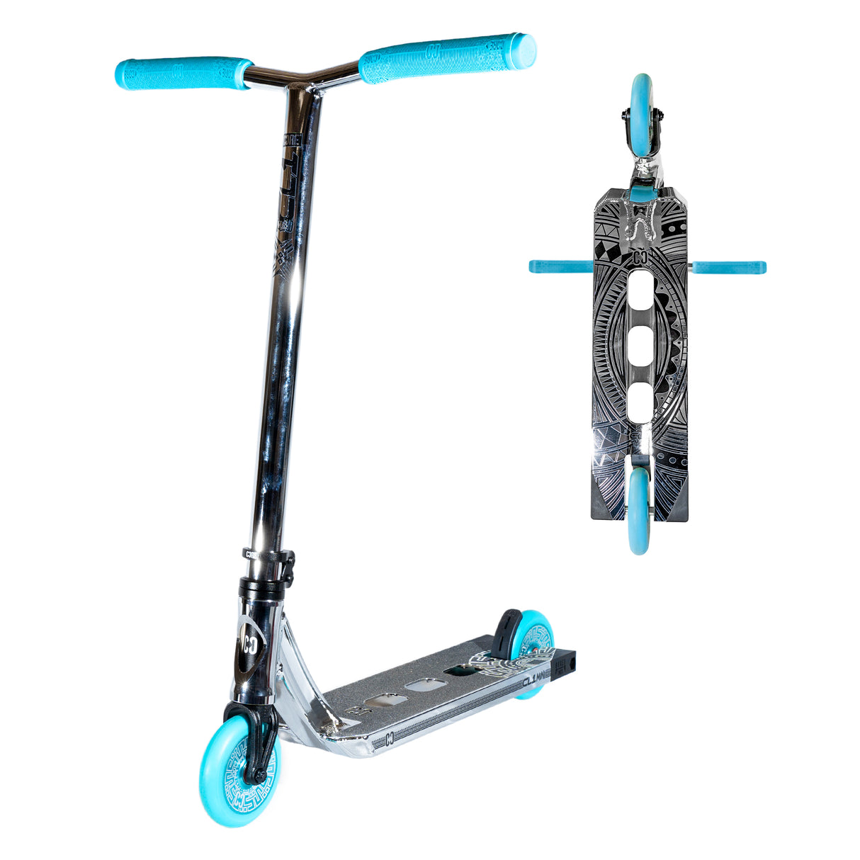 Core Mini CL1 Complete Stunt Scooter - Chrome/Teal